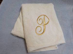 lot 51 image: Avanti Home Bath Monogram Towel Ne...