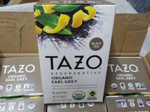 lot 135 image: 6 Boxes Tazo 16 bags each Black Tea...