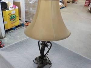 lot 230 image: Metal Lamp 28 tall ...