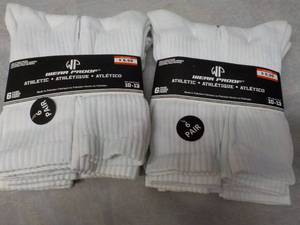 lot 252 image: 12 pair Wear Proof White Athletic S...