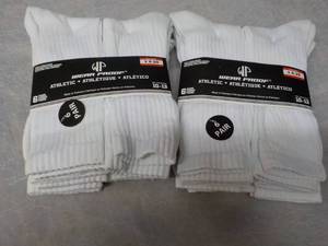 lot 254 image: 12 pair Wear Proof White Athletic S...