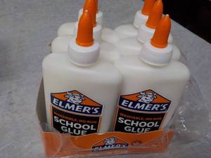 lot 266 image: 6 bottles 7.6 oz Elmers School Glue...