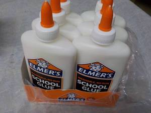 6 bottles 7.6 oz Elmers School Glue...
