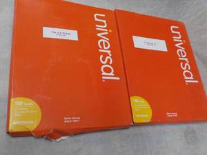 lot 158 image: 2 Universal 100 Sheets each Labels ...