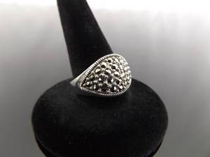 lot 72 image: .925 Sterling Silver Art Nouveau Ring Size 7