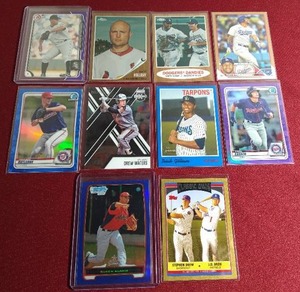 lot 8 image: (10) Numbered Baseball Cards