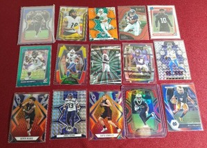 lot 11 image: (15) Football Cards - All Prizms, Inserts, Etc.