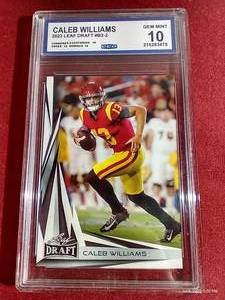 lot 13 image: 2023 Leaf Draft Caleb Williams Rookie Card - CCG 10