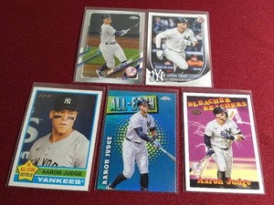 lot 15 image: (5) Aaron Judge Cards - Includes Refractor Insert