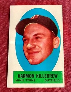 lot 23 image: 1963 Topps Peel-Offs Harmon Killebrew