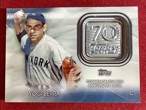 lot 30 image: 2021 Topps Yogi Berra Commemorative Patch Card