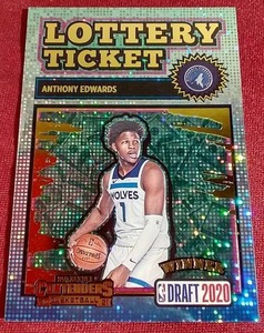 lot 31 image: 2020-21 Chronicles Anthony Edwards Lottery Ticket Insert Rookie