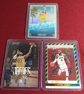 lot 35 image: (3) LeBron James Cards - Includes Prizm