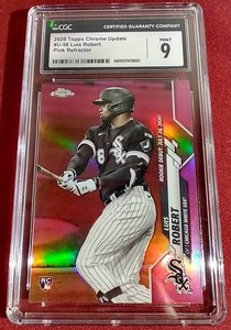 lot 40 image: 2020 Topps Chrome Luis Robert Pink Refractor Rookie - CGC 9