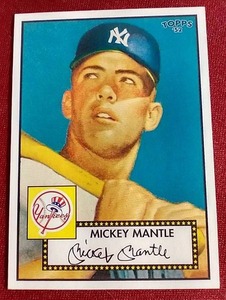 2006 Topps '52 Rookies Mickey Mantle - BLUE Background SP!