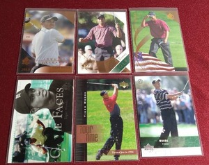 lot 44 image: (6) Upper Deck Tiger Woods Cards