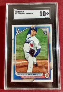 lot 57 image: 2024 Bowman Yoshinobu Yamamoto Rookie Card - SGC 10