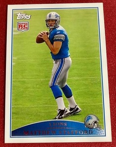 lot 58 image: 2009 Topps Matthew Stafford Rookie Card