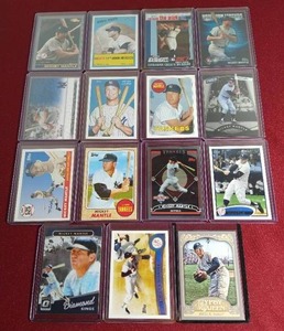 lot 65 image: (15) Mickey Mantle Insert Cards