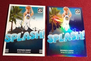 lot 71 image: (2) Optic Splash Stephen Curry Cards - Includes Purple Prizm
