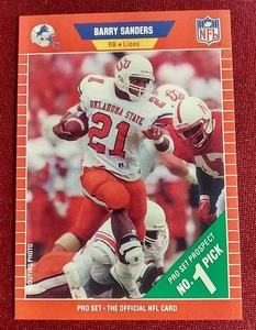 lot 76 image: 1989 Pro Set Barry Sanders Rookie Card