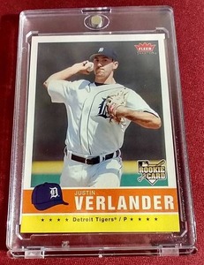 lot 78 image: 2006 Fleer Tradition Justin Verlander Rookie Card
