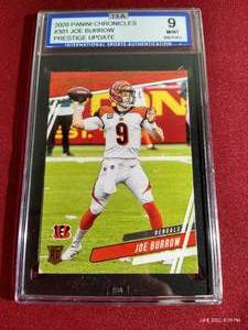lot 86 image: 2020 Prestige Joe Burrow Rookie Card - ISA 9