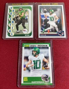 lot 106 image: (3) 2024 Score Bo Nix Rookie Cards