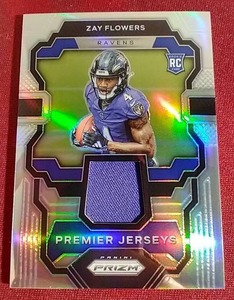 lot 110 image: 2023 Prizm Zay Flowers Jersey Rookie Card