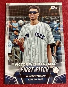 lot 115 image: 2024 Topps Victor Wembanyama First Pitch Insert