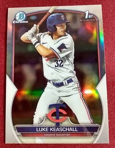 lot 124 image: 2023 Bowman Chrome Luke Keaschall 1st Bowman Refractor