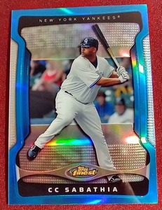 lot 130 image: Cool CC Sabathia Topps Finest Refractor - #d399