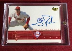 lot 133 image: 2000 UD Ionix Scott Rolen Autograph Card