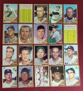 lot 161 image: (20) 1962 Topps Baseball Cards