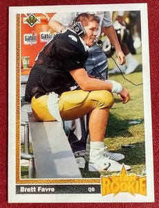 lot 176 image: 1991 Upper Deck Brett Favre Rookie