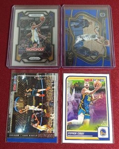lot 183 image: (4) Stephen Curry Cards