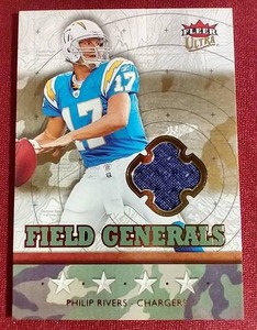 lot 189 image: 2007 Fleer Ultra Philip Rivers Game-Used Jersey Card