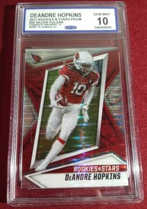 lot 192 image: 2021 Rookies & Stars DeAndre Hopkins Silver Pulsar - CCG 10