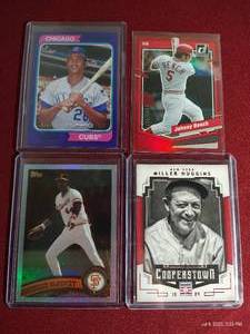 lot 196 image: (4) Numbered Baseball Cards - All HOFers