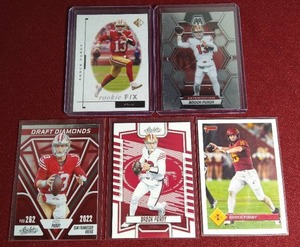 lot 208 image: (5) Brock Purdy Cards - (1) Rookie