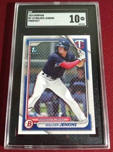 lot 214 image: 2024 Bowman Walker Jenkins 1st Bowman - SGC 10