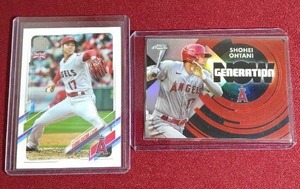 lot 229 image: (2) Shohei Ohtani Cards - Includes Refractor