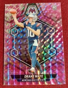 lot 232 image: 2024 Mosaic Drake Maye Rookie Card - Mosaic Camo Pink