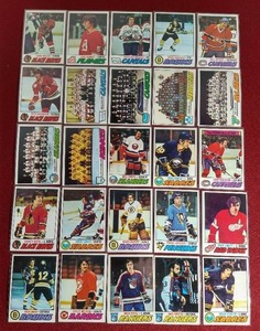 lot 235 image: (25) 1977-78 Topps Hockey Cards