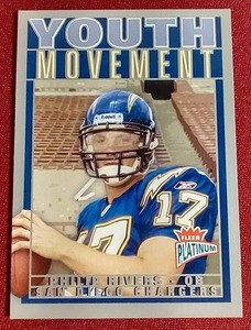 lot 236 image: 2004 Fleer Platinum Philip Rivers Youth Movement Rookie Card