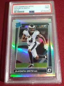 lot 248 image: 2021 Optic DeVonta Smith Holo Rookie - PSA 9