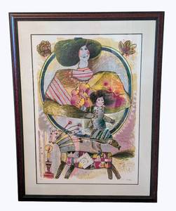 lot 16 image: DR - Theo Tobiasse Harlequin Horse Print - Limited Edition 13250