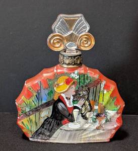 lot 101A image: K - Hand-Painted Perfume Bottle