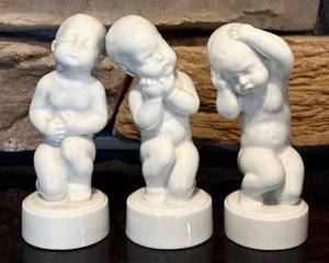 lot 85H image: FR - Set of 3 Bing & Grondahl Porcelain Figurines Denmark #2206 #2207 #2208