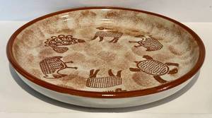 lot 95H image: FR - Vintage Samburu Safari Sigma Stoneware Platter by The Design Works of Bedford Stuyvesant